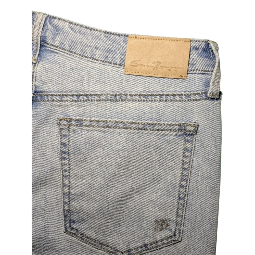 Seven7 90s Straight Leg Jeans Size 6 Key West Light Wash High Rise Ankle - Picture 9 of 15